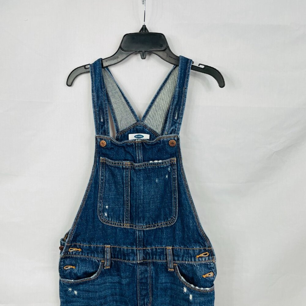 Old Navy Distressed Kids Denim Overalls Size XL (12) - Picture 2 of 16